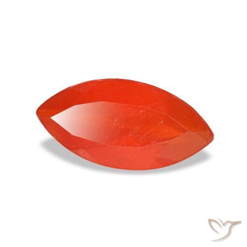0,44 ctw natürlicher orangefarbener Karneol, Marquise, Transparent