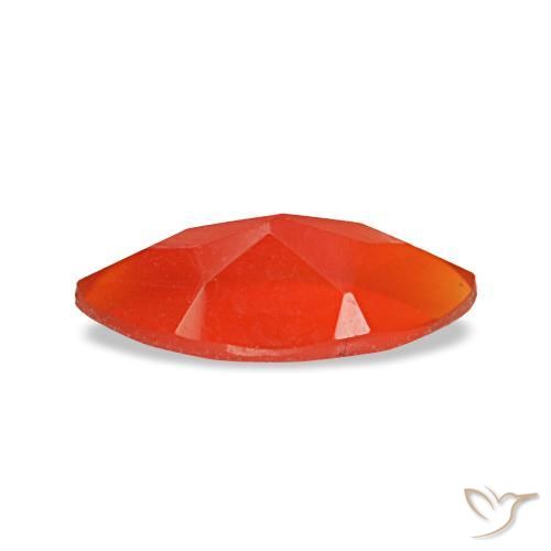 0,44 ctw natürlicher orangefarbener Karneol, Marquise, Transparent