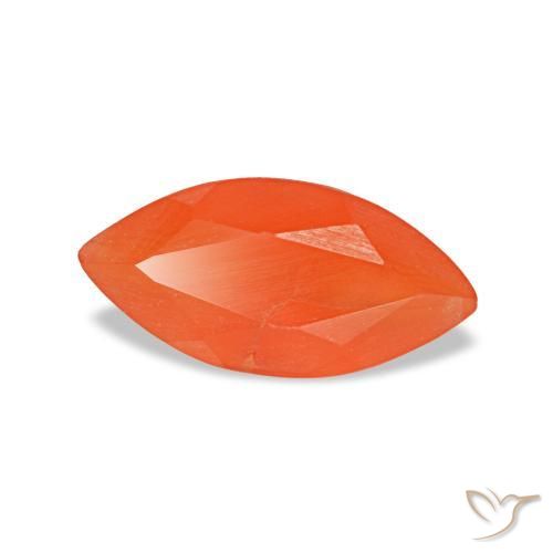 0,48 ctw natürlicher orangefarbener Karneol, Marquise, Transparent