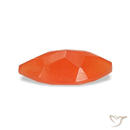 0,48 ctw natürlicher orangefarbener Karneol, Marquise, Transparent