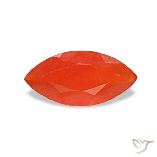 0,38 ctw natürlicher orangefarbener Karneol, Marquise, Transparent