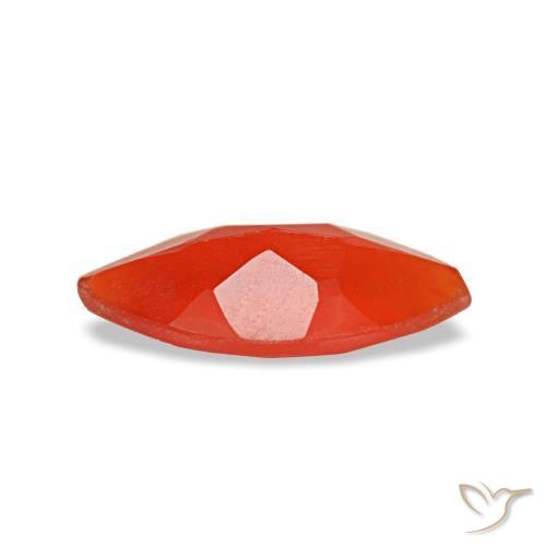 0,38 ctw natürlicher orangefarbener Karneol, Marquise, Transparent