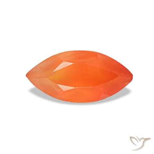 0.47ct Orangefarbener Karneol, Marquise, Transparent
