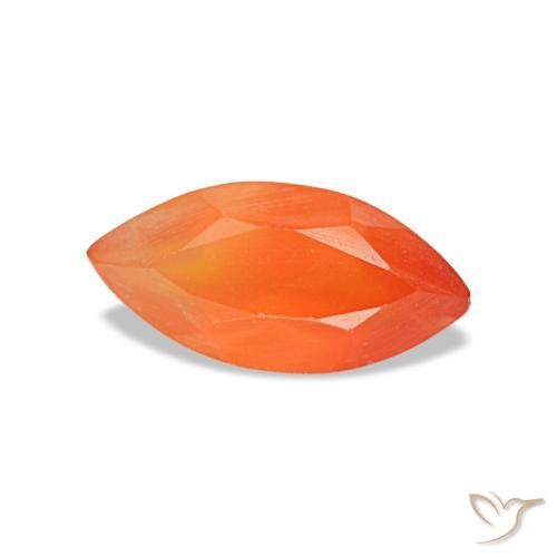 0,47 ctw natürlicher orangefarbener Karneol, Marquise, Transparent