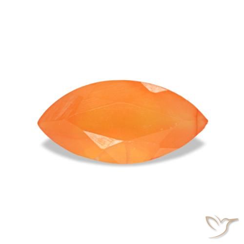 0.46ct Orangefarbener Karneol, Marquise, Transparent