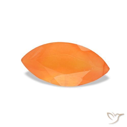 0,46 ctw natürlicher orangefarbener Karneol, Marquise, Transparent