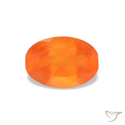 0.37ct Orangefarbener Karneol, Oval, Transparent