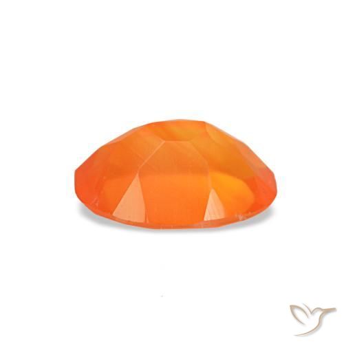 0,37 ctw natürlicher orangefarbener Karneol, Oval Schliff, Transparent