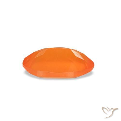 0,33 ctw natürlicher orangefarbener Karneol, Oval Schliff, Transparent