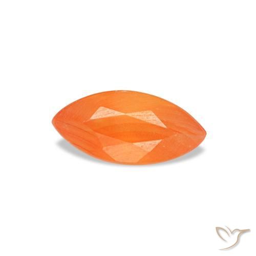 0,14 ctw natürlicher orangefarbener Karneol, Marquise, Transparent