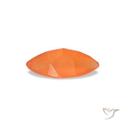 0,14 ctw natürlicher orangefarbener Karneol, Marquise, Transparent