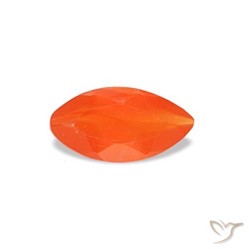 0.22ct Orangefarbener Karneol, Marquise, Transparent