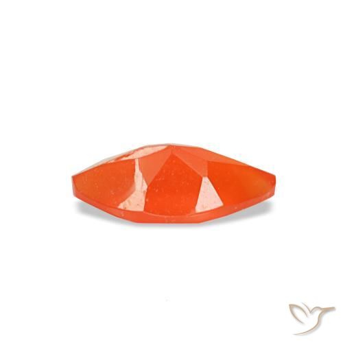 0,22 ctw natürlicher orangefarbener Karneol, Marquise, Transparent