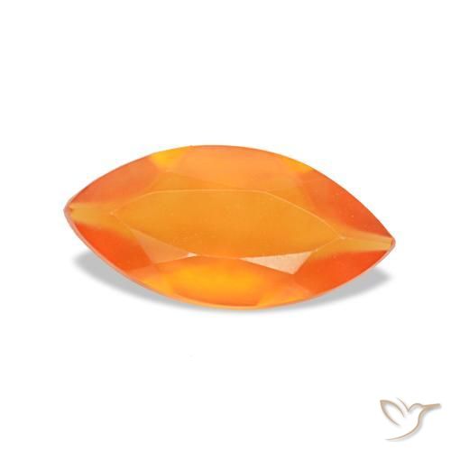 0,39 ctw natürlicher orangefarbener Karneol, Marquise, Transparent