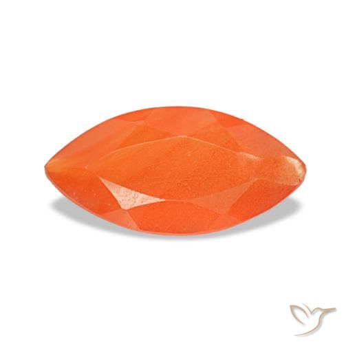 0.36ct Orangefarbener Karneol, Marquise, Transparent