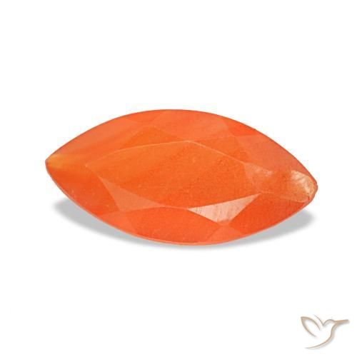 0,36 ctw natürlicher orangefarbener Karneol, Marquise, Transparent