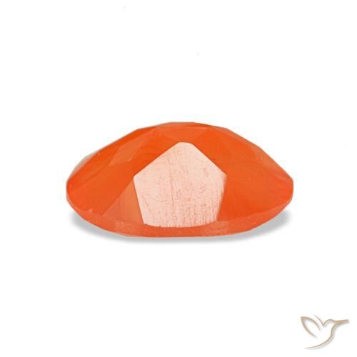 0,60 ctw natürlicher orangefarbener Karneol, Oval Schliff, Transparent