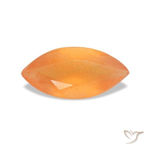 0,44 ctw natürlicher orangefarbener Karneol, Marquise, Transparent
