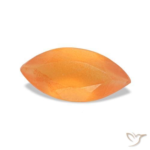 0,44 ctw natürlicher orangefarbener Karneol, Marquise, Transparent