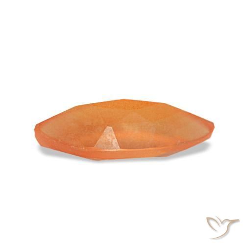 0,44 ctw natürlicher orangefarbener Karneol, Marquise, Transparent