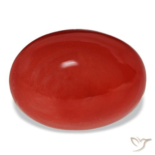 13,90 ctw natürlicher roter Karneol, Oval Schliff, Lichtundurchlässig