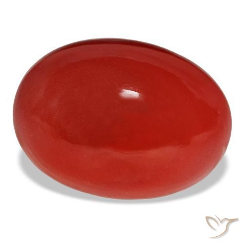 13,90 ctw natürlicher roter Karneol, Oval Schliff, Lichtundurchlässig
