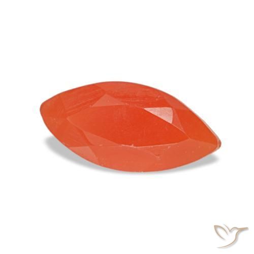 0,48 ctw natürlicher roter Karneol, Marquise, Lichtdurchlässig