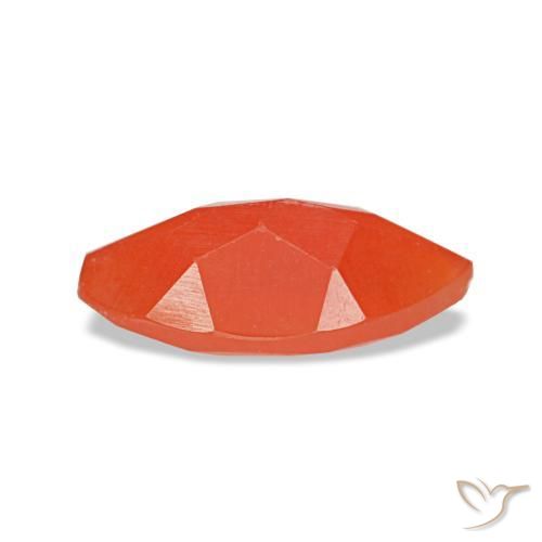 0,48 ctw natürlicher roter Karneol, Marquise, Lichtdurchlässig
