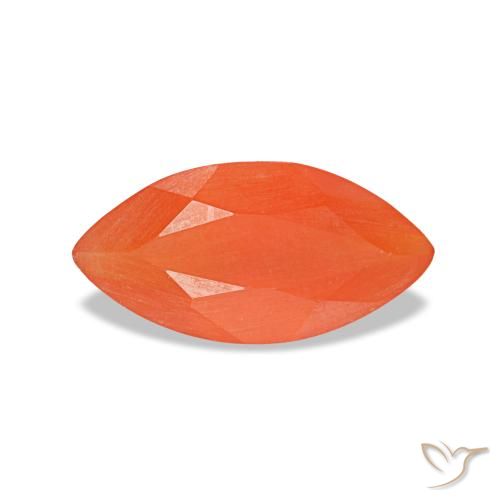 0.39ct Roter Karneol, Marquise, Transparent