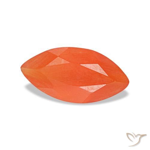 0,39 ctw natürlicher roter Karneol, Marquise, Transparent