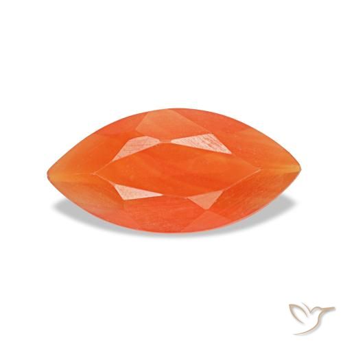 0,32 ctw natürlicher orangefarbener Karneol, Marquise, Transparent