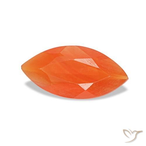 0,32 ctw natürlicher orangefarbener Karneol, Marquise, Transparent