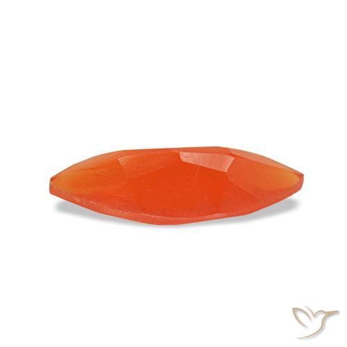 0,32 ctw natürlicher orangefarbener Karneol, Marquise, Transparent