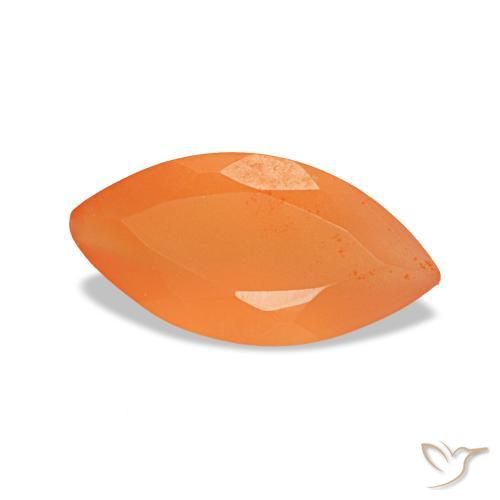 0,50 ctw natürlicher orangefarbener Karneol, Marquise, Transparent