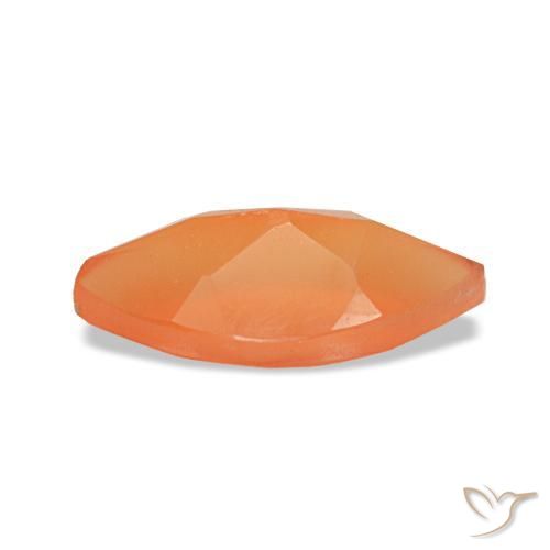 0,50 ctw natürlicher orangefarbener Karneol, Marquise, Transparent