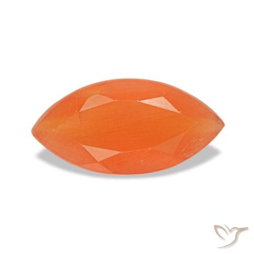 0,44 ctw natürlicher orangefarbener Karneol, Marquise, Transparent