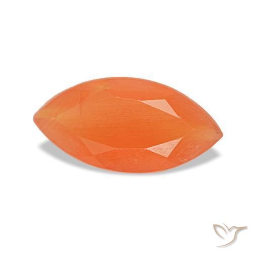 0,44 ctw natürlicher orangefarbener Karneol, Marquise, Transparent