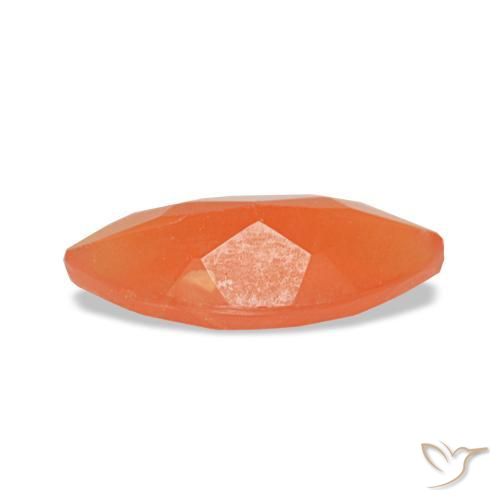 0,44 ctw natürlicher orangefarbener Karneol, Marquise, Transparent