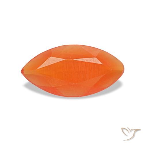 0.28ct Orangefarbener Karneol, Marquise, Transparent