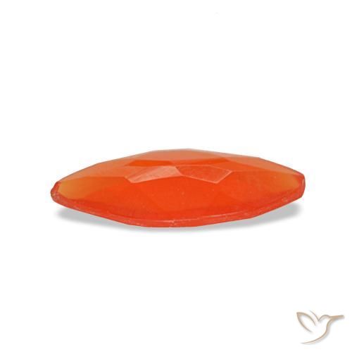 0,28 ctw natürlicher orangefarbener Karneol, Marquise, Transparent