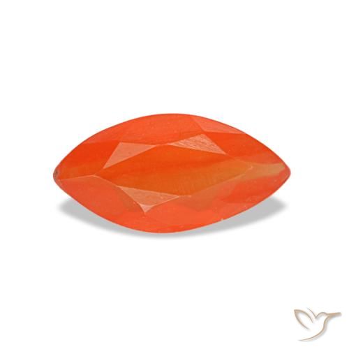 0.44ct Roter Karneol, Marquise, Transparent