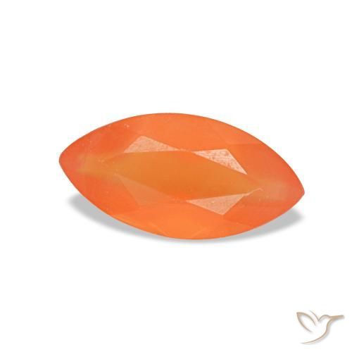0,36 ctw natürlicher orangefarbener Karneol, Marquise, Transparent