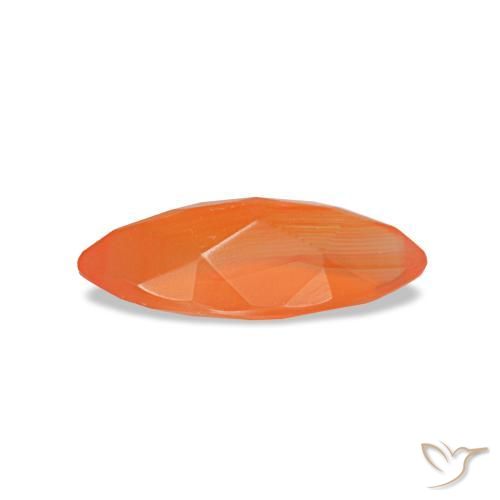 0,36 ctw natürlicher orangefarbener Karneol, Marquise, Transparent