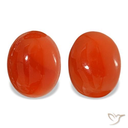 5,41 ct natürliche roter Karneol-Edelsteine, Oval Schliff, Lichtdurchlässig