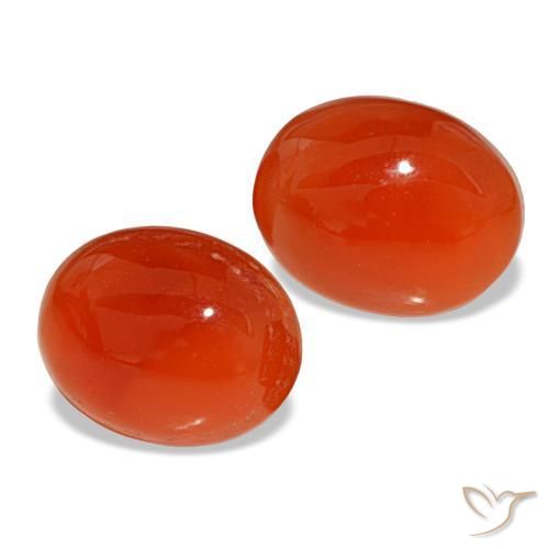 5,41 ct natürliche roter Karneol-Edelsteine, Oval Schliff, Lichtdurchlässig