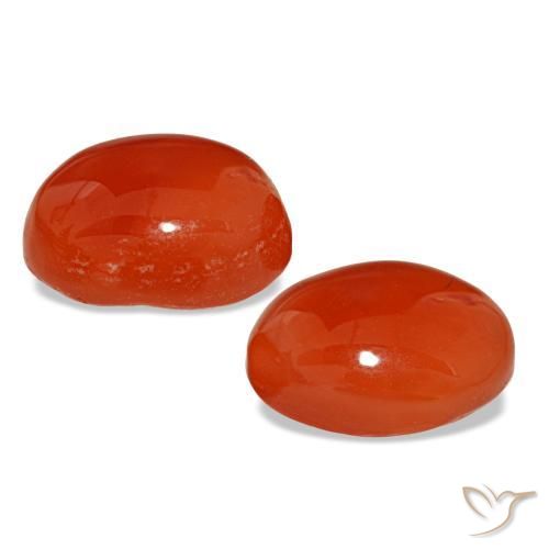 5,41 ct natürliche roter Karneol-Edelsteine, Oval Schliff, Lichtdurchlässig