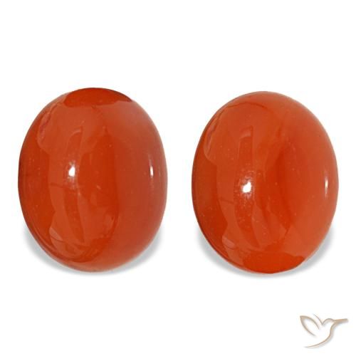 5,73 ct natürliche roter Karneol-Edelsteine, Oval Schliff, Lichtdurchlässig