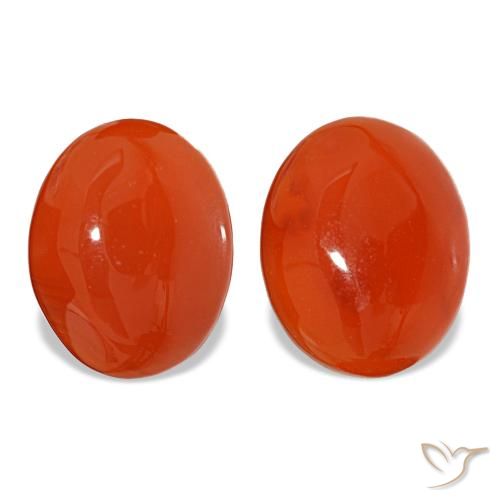 4.56ctw Orangefarbener Karneol, Oval, Lichtdurchlässig