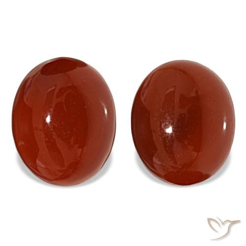 7,52 ct natürliche roter Karneol-Edelsteine, Oval Schliff, Lichtdurchlässig