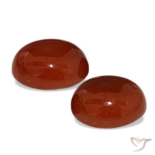 7,52 ct natürliche roter Karneol-Edelsteine, Oval Schliff, Lichtdurchlässig